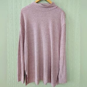 EDDIE BAUER Pink Ribbed Knit Sweater casual Fall Winter